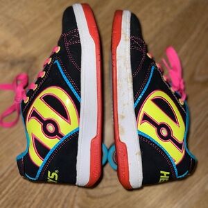 Heelys Kids size 4 roller Sneakers - Black, Pink, and Blue